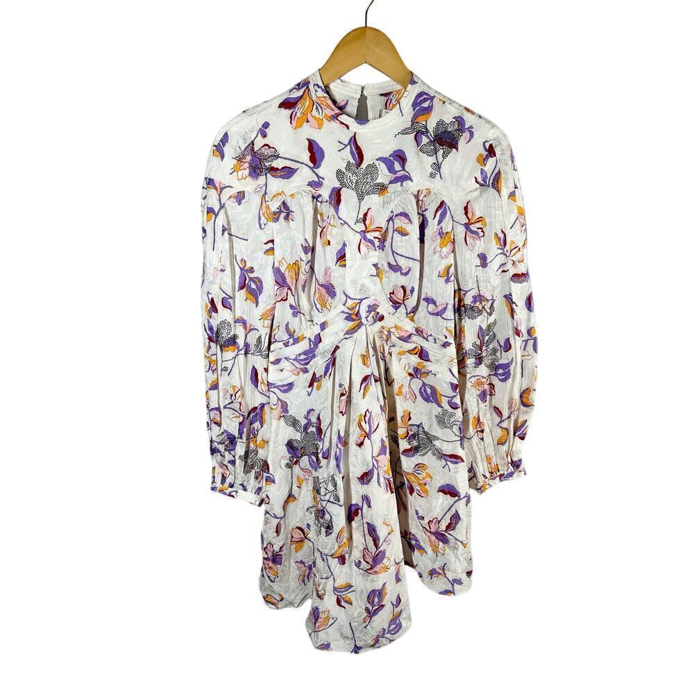 Zadig & Voltaire Rivage Jac Cut Flowers Silk-Blend Dress Size XS
